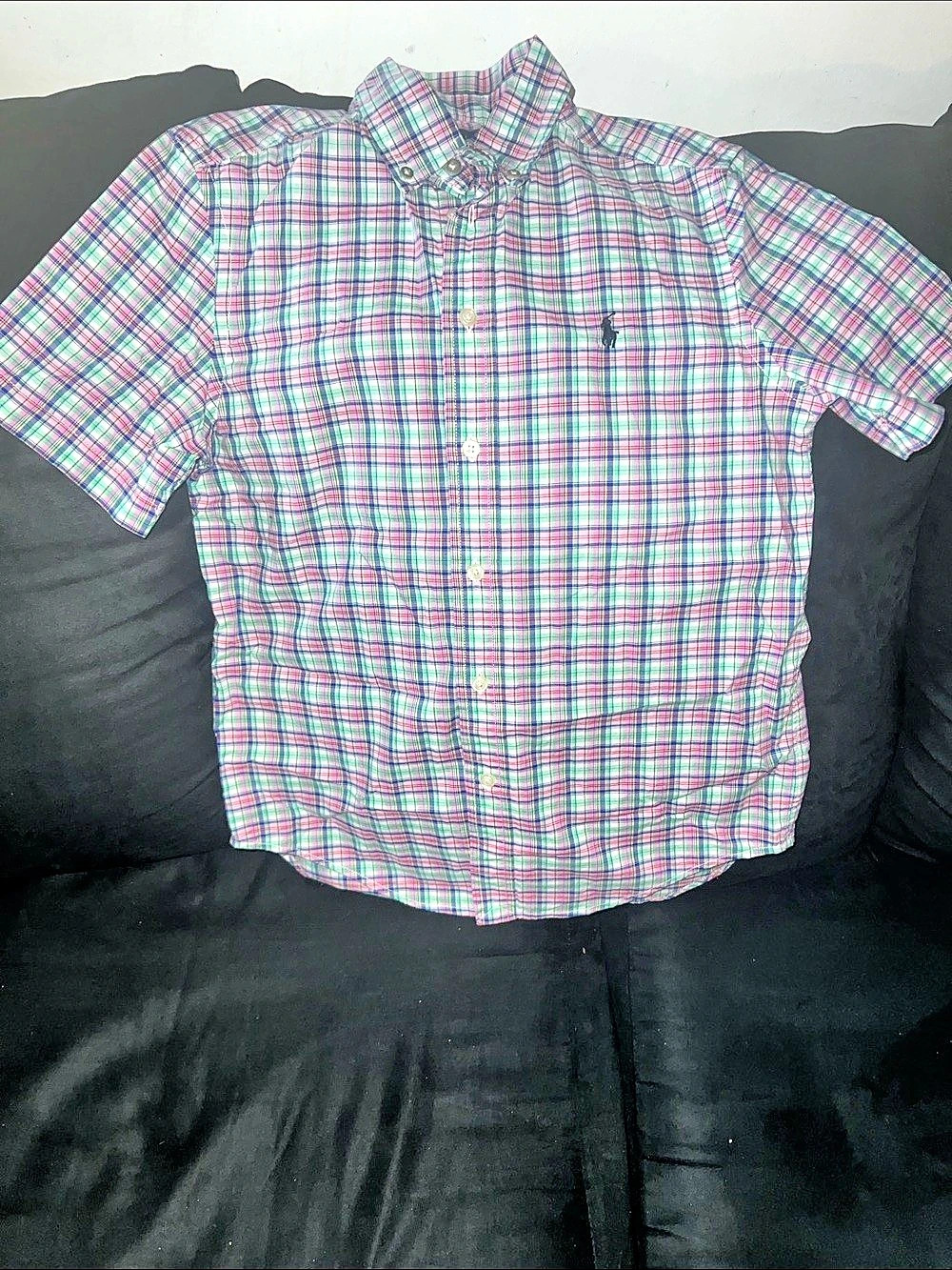 Boys' Ralph Lauren Men's Plaid Button Down Size Medium